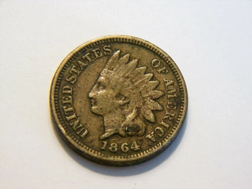 1864 VF *Copper Nickel* Indian Head Cent, Nice *Better Grade* CN Vintage Coin