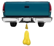 Yellow Truck Nutz Bumper Hitch Rubber Heavy Balls Bull Nuts 8" Tall