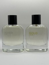 ZARA Man Silver & Gold Eau De Toilette Spray NEW  2.71oz (Lot of 2) w/o Box