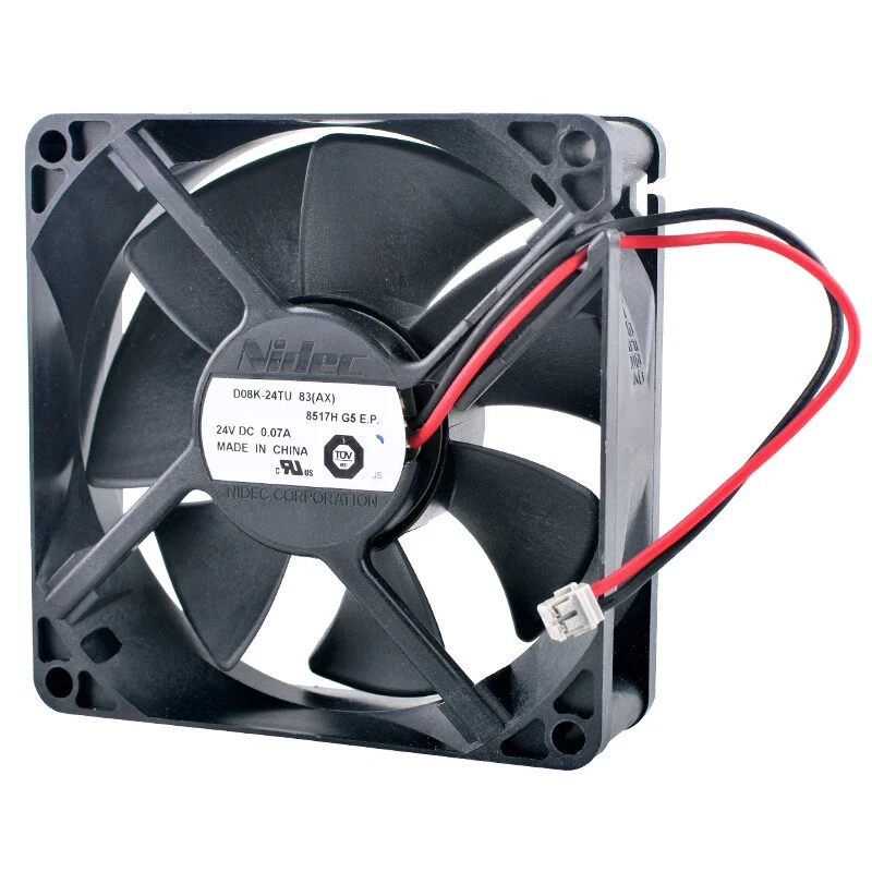 D08K-24TU 8cm 80mm DC24V 0.07A 2pin cooling fan for frequency converter - Image 2 of 4