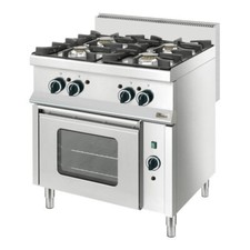 cucina gas 4 fuochi con forno elettrico eco senza fiamme pilota professionale 