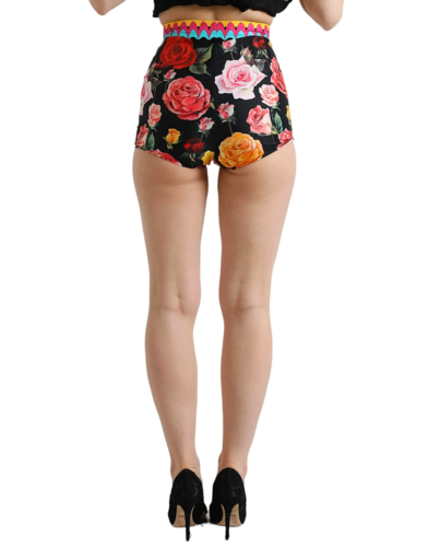 Dolce & Gabbana Floral Polka Dot Print High-Waisted Silk Shorts IT38 US2 S - Picture 1 of 7