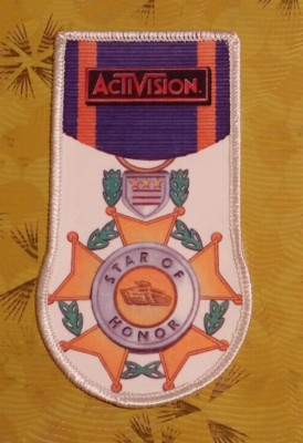   Atari Video Game Vintage 80's Activision Patch Robot Tank Star of Honor   