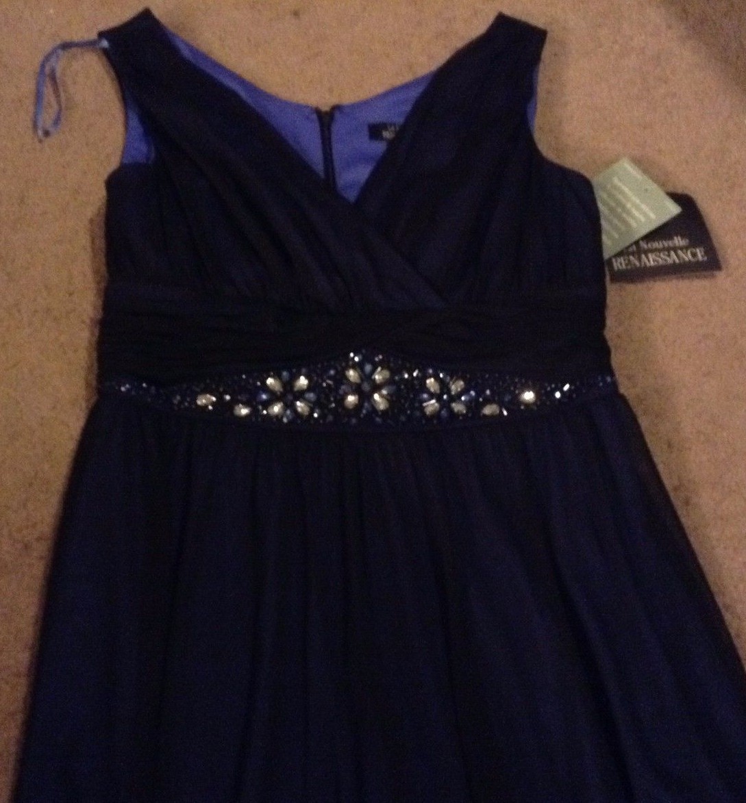 sheer renaissance dress Navy Blue Chiffon Renaissance Dress: Sheer Fairy Dress