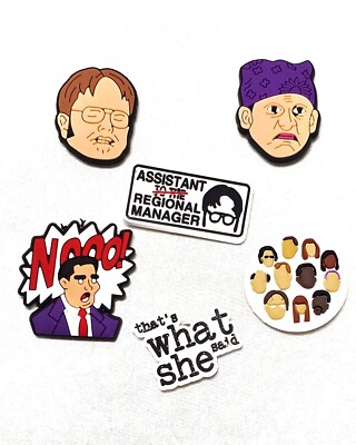 The Office Shoe Charms Set 6 pack Compatible With Crocs Micheal Scott Dwight 