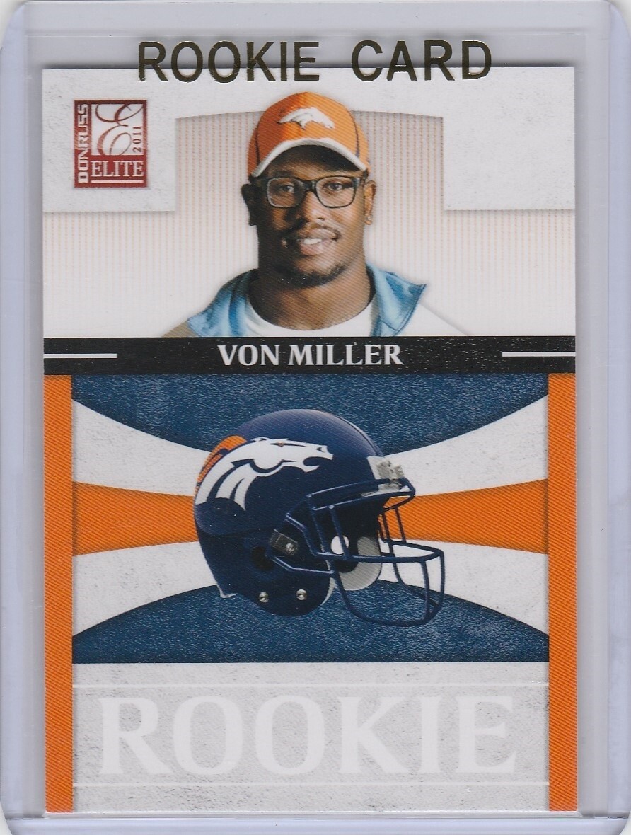 VON MILLER ROOKIE CARD 2011 Donruss Elite 'd/999 SP RC Denver Broncos Football eBay
