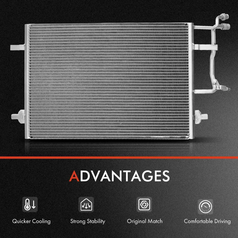 Nuevo kit de refrigeración de radiador y condensador de CA para Audi A6 A6 Quattro 1998-2001 V6 2,8 L Foto 3 de 4