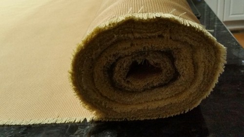 Cone Mills Jacquard matte gold solid stripe upholstery fabric 58" 13yds BTY - Picture 8 of 10