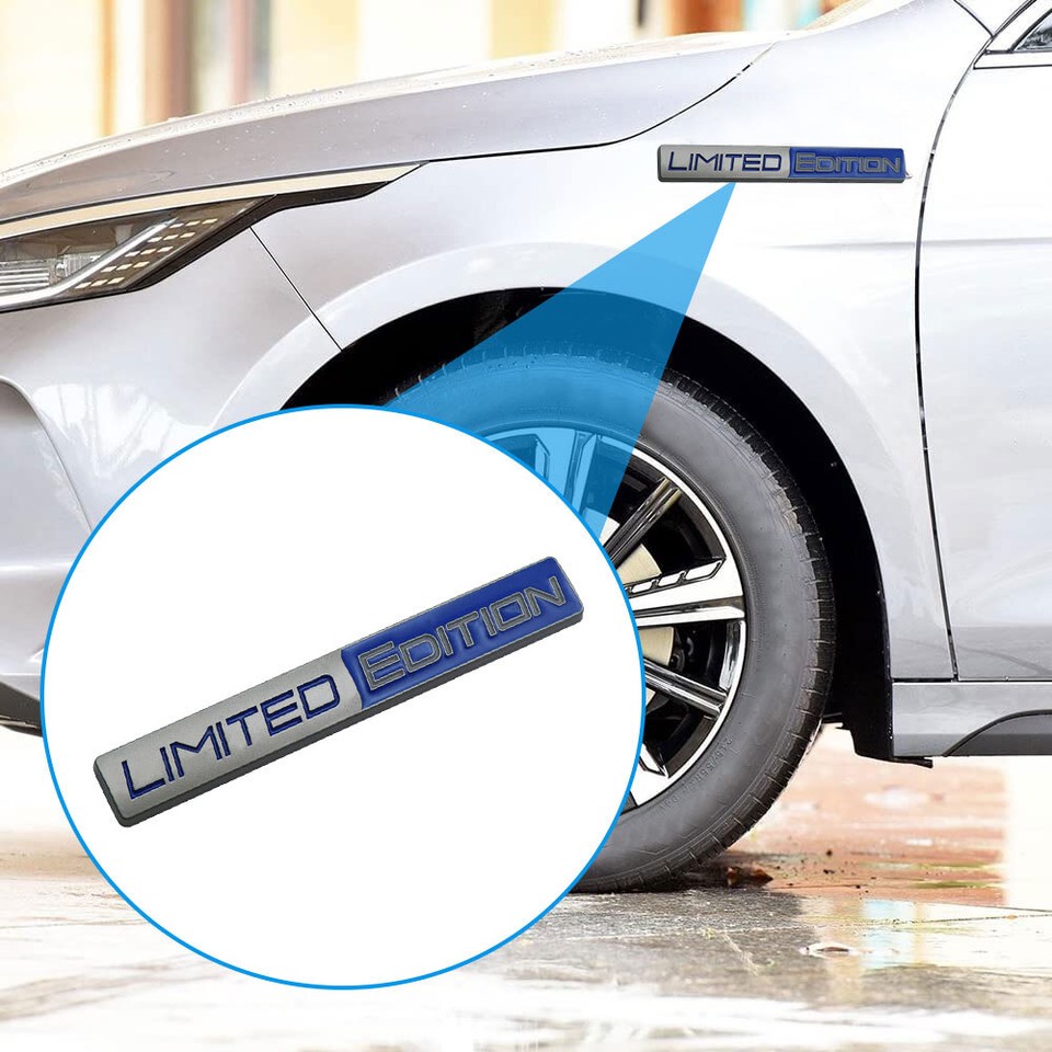 2PCS 3D Limited Edition Metal Car Trunk Emblem Badge Body Fender