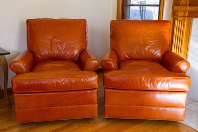 orange glider chair