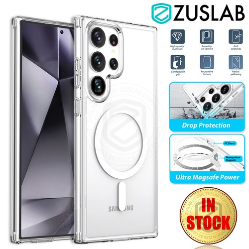 For Samsung Galaxy S24 Ultra Plus Case Anti-Yellow Clear Magsafe Shockproof
