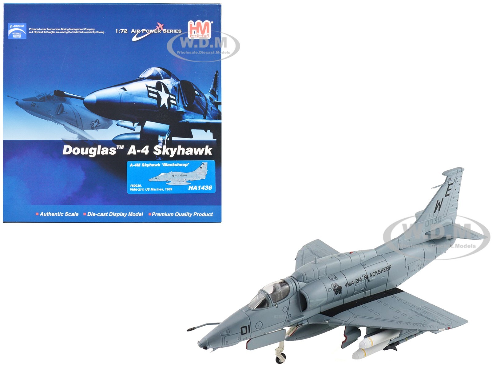 САМОЛЕТ DOUGLAS A-4M SKYHAWK BLACKSHEEP МОРСКОЙ ПЕХОТЫ США 172 HOBBY MASTER HA1436 18390₽