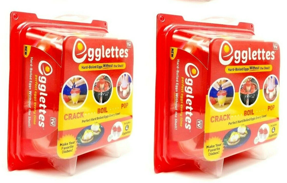 ( 2 ) Egglettes 4 Pack Hard-Boiled Eggs Without Shell "AS SEEN ON TV" New SEALED