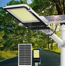 PFCTART Commercial Solar Street Lights Outdoor Dusk to Dawn Super Bright w/Arm