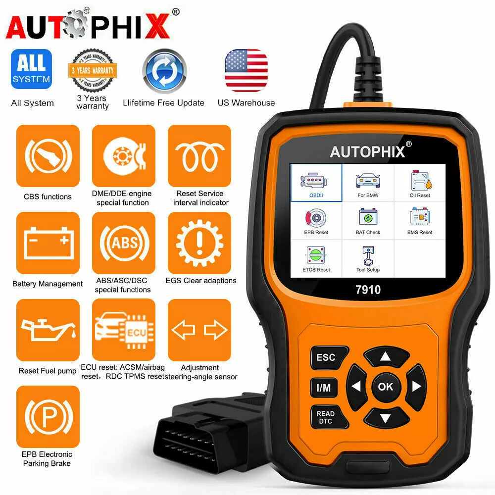 Autophix 7910 for BMW Full System Car OBD2 Diagnostic Scanner Tool ABS SRS  DPF