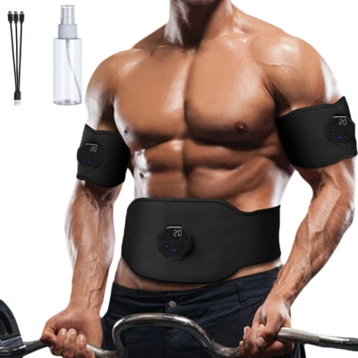 EMS Abdominal Muscle Toning Trainer ABS Stimulator Toner Fitness Binder Gym Belt