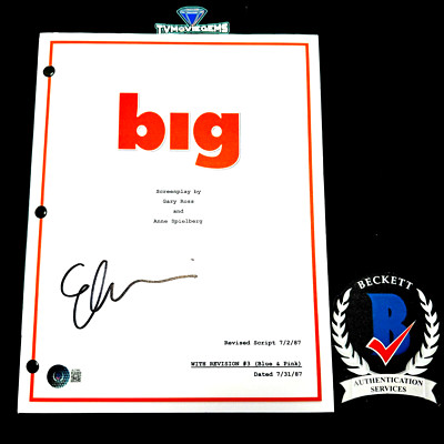 ELIZABETH PERKINS SIGNED BIG FULL MOVIE SCRIPT SCREENPLAY w/ BECKETT ...