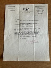 Jersey Jones Boxer Signed Letter Ring Magazine Letterhead Hall Of Fame 1964 Rare