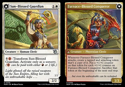 MTG March of the Machine U Sun-Blessed Guardian #0038 PLAYSET 4x x4