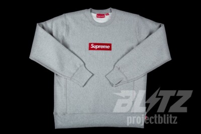 ジミーです。Supreme boxlogo crewneck 15aw FW15 SUPREME BOX LOGO CREWNECK SWEATSHIRT HEATHER GREY SIZE L
