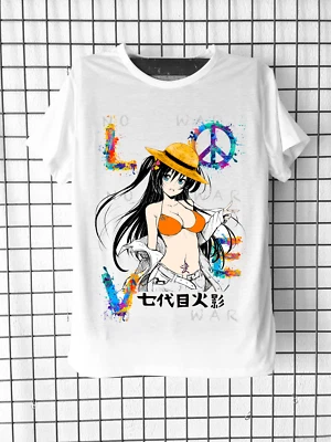 Tee-shirt manga animé japonais Manga girl Sexy Love No War Peace Love Cosplay - Photo 1/3