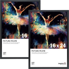 Inspire By Hampton OXFORD 16x24 (41x61cm) Black Picture Photo Frame Acrylic (No