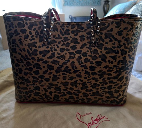 Christian Louboutin Cabata East West Leopardenmuster Tasche Leder groß