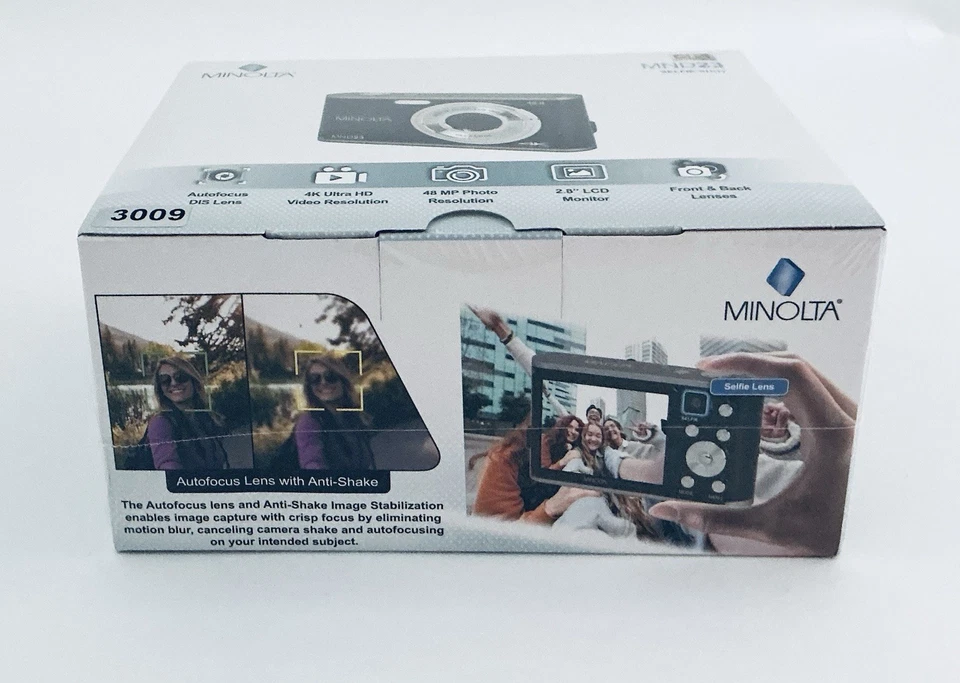 Cámara digital Minolta MND23 BL 48 MP 4K Ultra HD compacta nueva caja sellada de fábrica Foto 4 de 4