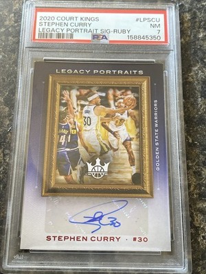 2021 Court Kings Stephen Curry Legacy Portraits Auto /35 LP-SCU PSA 7 high Grade
