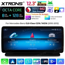 12,3" f&uuml;r Mercedes W218 C218 X218 NTG4.0 Autoradio Android 14 8G+128GB GPS Navi