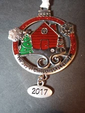 2017 Ganz Pewter Ornament The Joy of Christmas is Family All Metal Tree Hanger