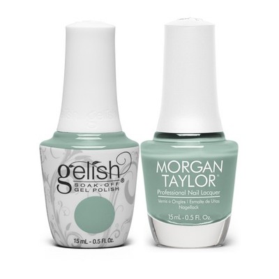 Gelish ''Mint For Me'' Duo- Includes Gel Polish and Lacquer - Light Teal Cr�me