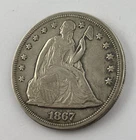 1867 Seated Liberty Silver Dollar