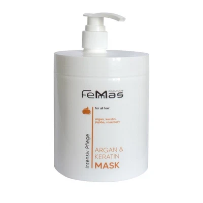 Femmas Argan & Keratin hochwirksame Haarmaske 1000ml mit Pumpe (23,90 EUR/l) - Bild 1 von 4