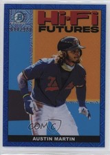 2022 Bowman Hi-Fi Futures Mega Box Blue Mojo Refractor 44/150 Austin Martin 13lw