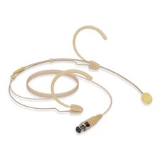 Headworn Two Earset Over Ear Hanging Mic Beige Low Profile Light-Weight Micro...