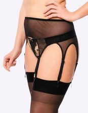 Glamory Hosiery 50378 Mesh Garter Belt