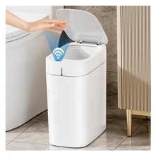 Bathroom Trash Can with Lid, Motion Sensor Trash Can Automatic Touchless, 3.5...