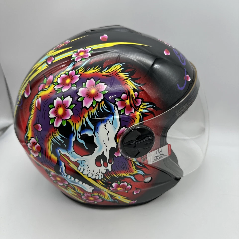 Casco de motocicleta KBC Christian Audigier Ed Hardy XS para mujer hermoso fantasma Foto 2 de 4