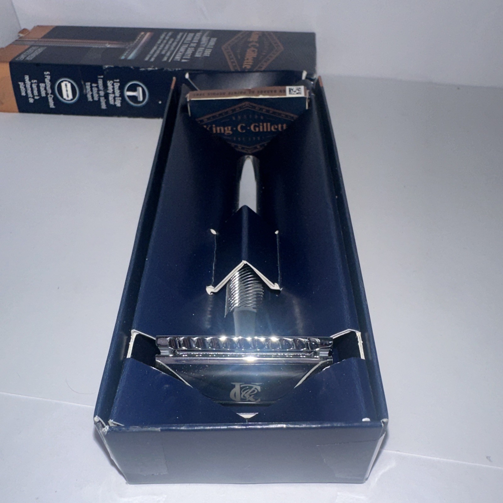 King C Gillette Chrome Plated Handle Double Edge Single Safety Razor--New Other