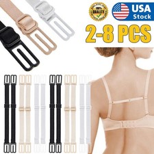 2/8pcs Women's Bra Strap Clips Elastic Bra Strap Clips Holde Non-slip Adjustable