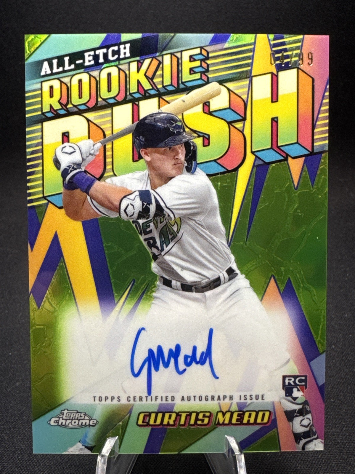 2024 Topps Chrome Curtis Mead All-Etch Rookie Rush Auto /99 Rays