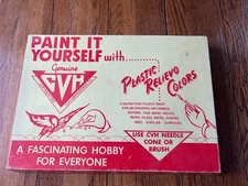 Paint It Yourself CVH Plastic Relievo Colors Hobby Set 1965 Art Kit