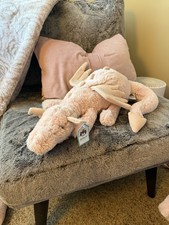 Jellycat Rose Dragon Medium/Large Original with ear tag NWT