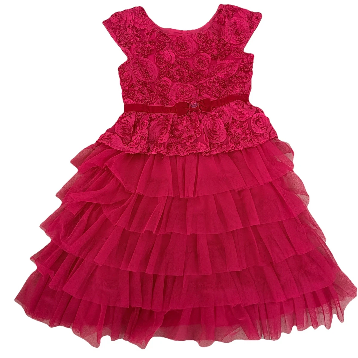 jona michelle holiday dress red Jona Mitchelle Red Velvet Christmas Party Dress 3T