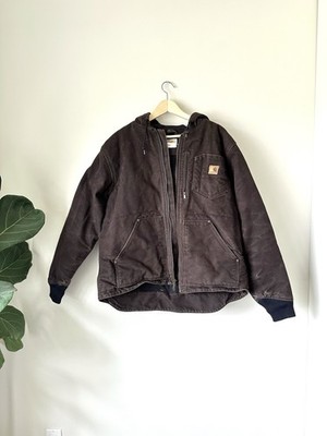 Carhartt Chapman PROTOTYPE Jacket Full Zip Hoodie Workwear Brown Sz M Streetwear