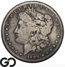 1889-CC Morgan Silver Dollar Coin *Tough Key Date* Fine Carson City Mint