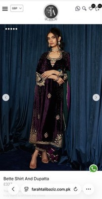 Farah Talib Anzug LARGE Farah Talib Aziz Hussain rehar Iqbal hussain Zehra saleem