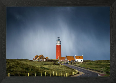Das Dorf Leuchtturm Gerahmtes Wandbild Poster Leinwanddruck Bild