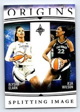 2024 Panini Origins WNBA #5 Alysha Clark / A'ja Wilson Splitting Image